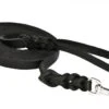 Schauleine Leder Geflochten Schwarz Mit Handschlaufe -Hundebedarf Verkauf 02026 100