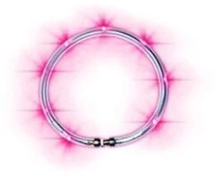 LumiVision LED-Halsband Mit USB-Ladekabel + Betriebsanleitung Rosa -Hundebedarf Verkauf 02530 310 410