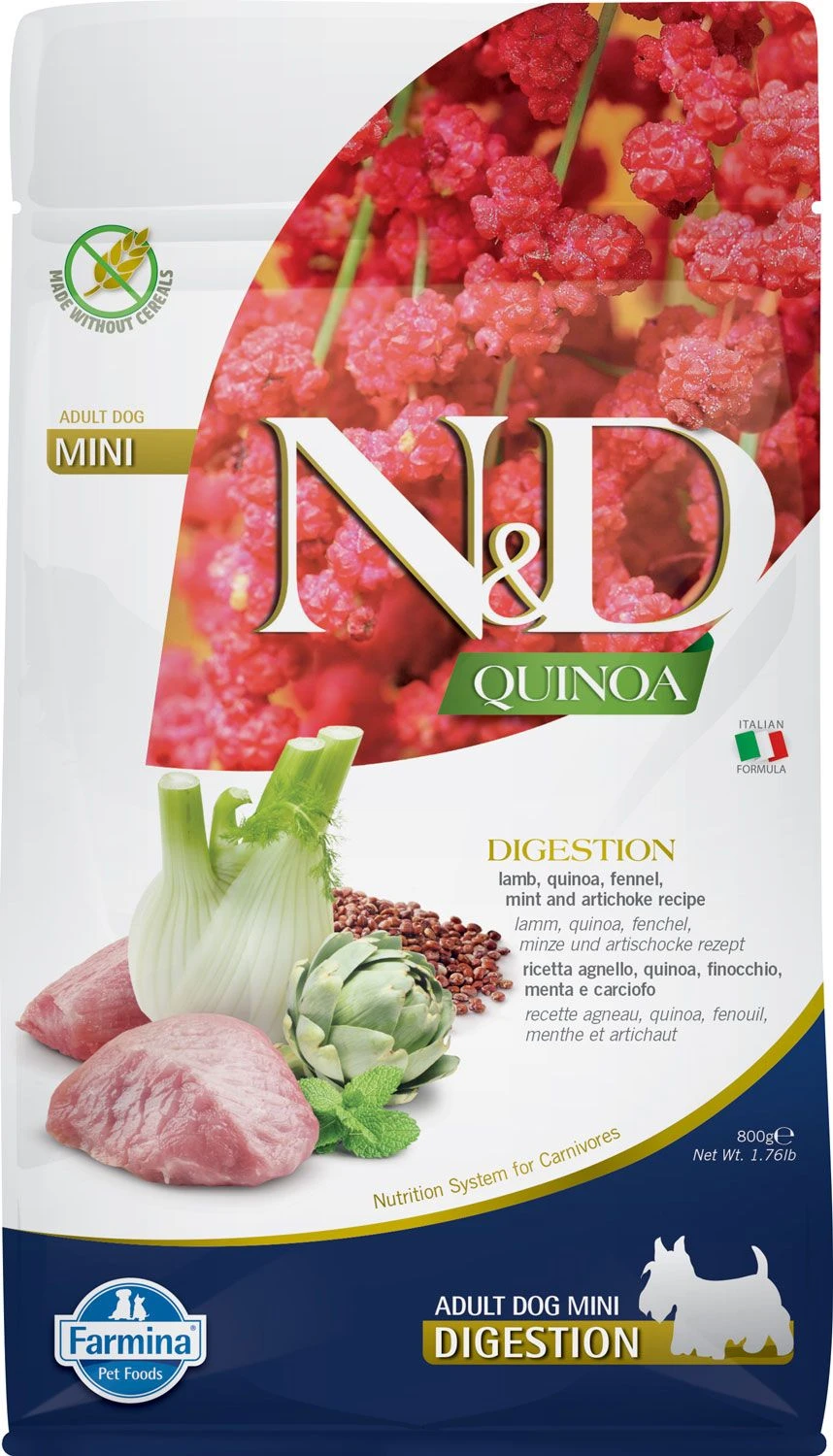 Farmina N&D Quinoa Mini Lamm 800g Digestion 3 Farmina N&D Quinoa Mini Lamm 800g Digestion