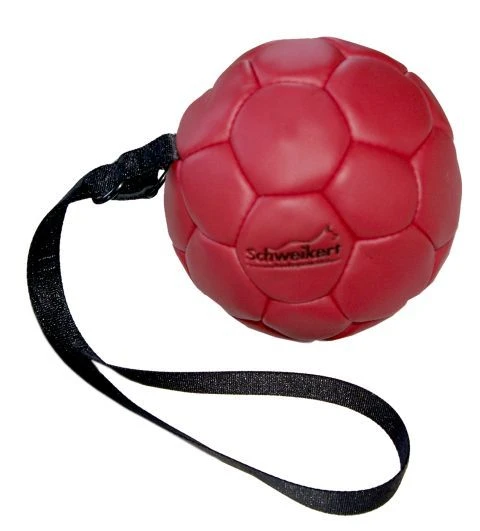 Schweikert Lederball Silikon Rot Mit Schlaufe 3 Schweikert Lederball Silikon Rot Mit Schlaufe