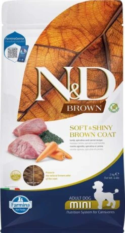 Farmina N&D Brown Canine Adult Mini 2kg Lamm, Karotte & Spirulina